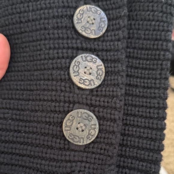 UGG Black Knit Boots with Buttons - Picture 4 of 11